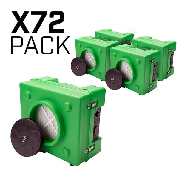 B-Air 1/3 HP 2.5 Amp HEPA Air Purifier Scrubber for Water Damage Restoration Negative Air Machine in Green (72-Pack)