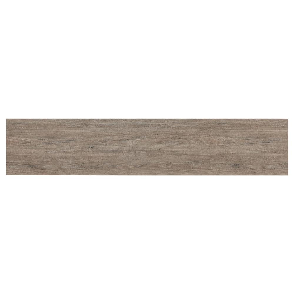 Nia 55" Blackened Bronze and Antiqued Gray Oak Console Table