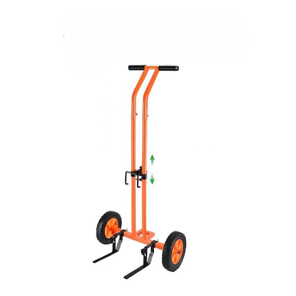43.3 in. Orange Steel Plant Dolly with Adjustable Grip Arm and Base, Easy Plant Mover