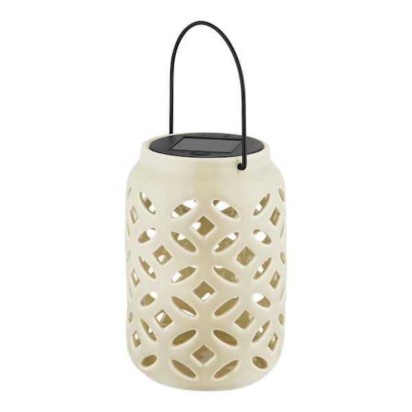 7.08 In. Ceramic SOLAR Lantern