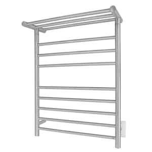 8 bars Huron Towel Warmer, Hardwired, Brushed Stainless Steel