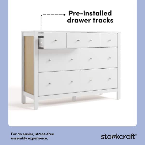 Storkcraft Horizon 6 Drawer Dresser White/Driftwood