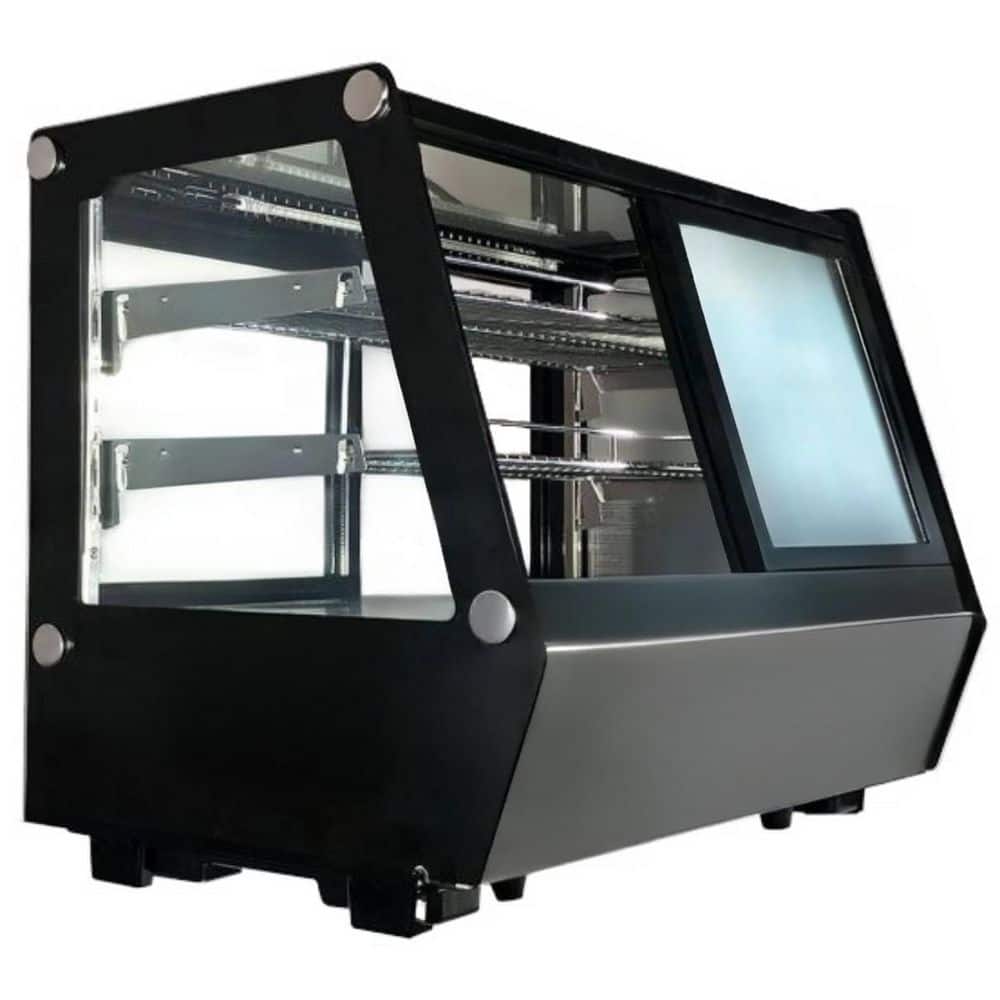 Elite Kitchen Supply 35 in. W 5.6 cu. ft. Commercial NSF Refrigerated Countertop Bakery Display Case EW351 in Black