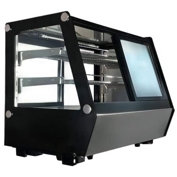 35 in. W 5.6 cu. ft. Commercial NSF Refrigerated Countertop Bakery Display Case EW351 in Black