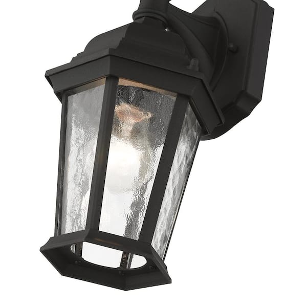 Livex Lighting Hamilton 1 Light Textured Black Outdoor Wall Sconce