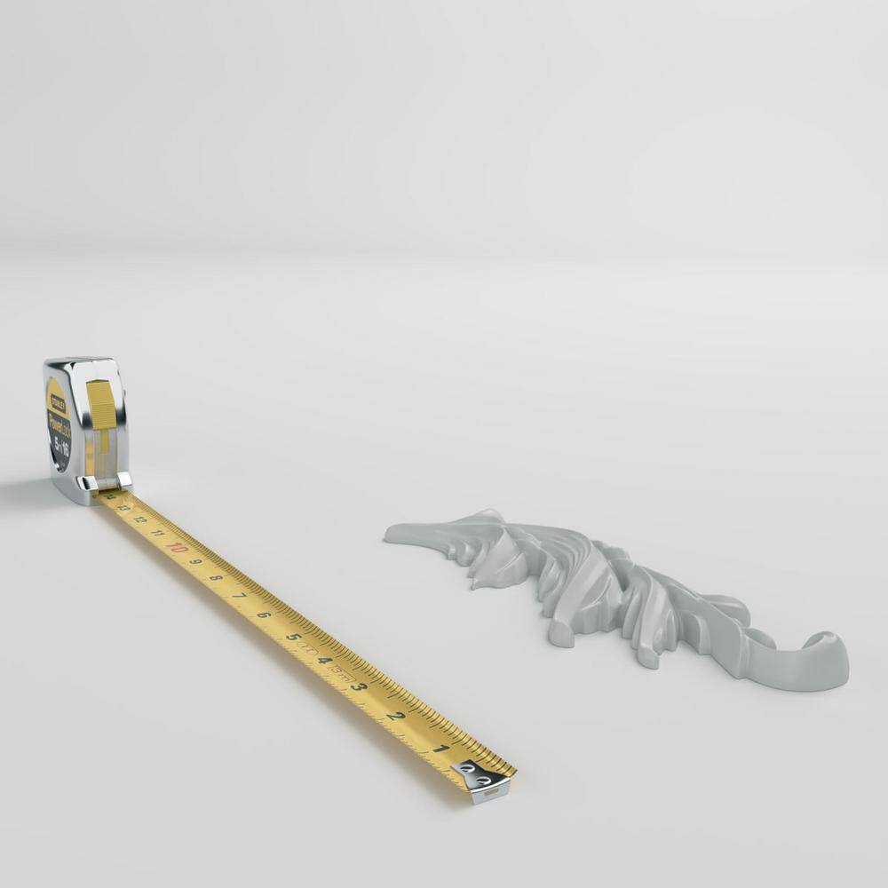 Primed Polyurethane Robin Scroll Left Onlay, 9-1/8"