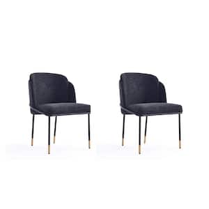 Flor Black Twill Dining Chair (Set of 2)