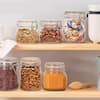Lynzavix 6-Piece Glass Food Storage Jar Set with Airtight Lid Wire Clip Clear Design Versatile for Kitchen Canning 29D334PH033