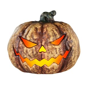 9 in. LED Spooky Flaming Jack-O-Lantern