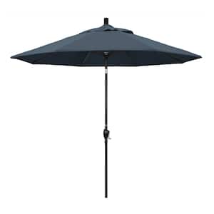 9 ft. Aluminum Push Tilt Patio Umbrella in Sapphire Pacifica