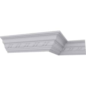 SAMPLE - 2-3/4 in. x 12 in. x 2-7/8 in. Polyurethane Classic Twist Crown Moulding