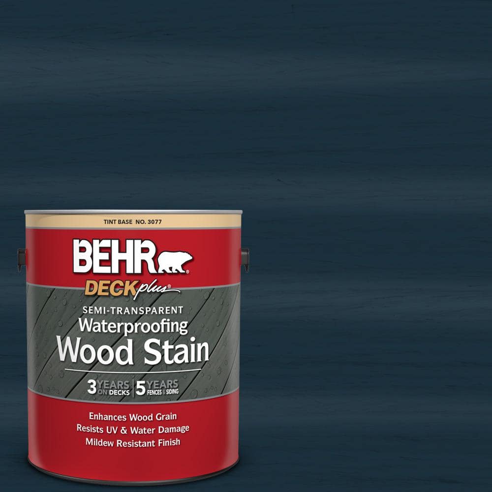 BEHR DECKplus 1 Gal ST 101 Atlantic Semi Transparent Waterproofing   Atlantic Behr Deckplus Exterior Wood Stains 307701 64 1000 