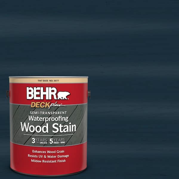BEHR DECKplus 1 gal. #ST-101 Atlantic Semi-Transparent Waterproofing Exterior Wood Stain