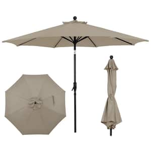 9 double vented patio umbrella with tilt SAFAVIEH Outdoor - Milan 9-Foot Double-Top - Navy & White Canopy - Brown Aluminum Pole - Decorative Fringe Trim Design Stay Cool and Comfortable Outdoors All Season LongUpgrade your patio AE Outdoor 9 ft. Patio