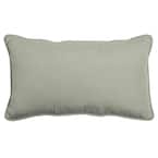 Oasis 24 in. Light Grey Indoor/Outdoor Lumbar Pillow