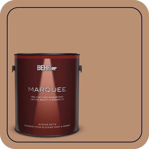 BEHR MARQUEE 1 gal. #S230-5 Sugar Maple One-Coat Hide Matte Interior Paint & Primer