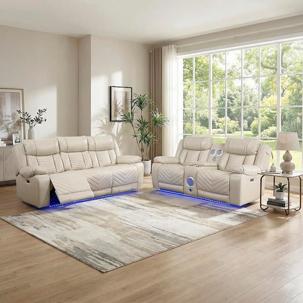 Lazzara Durant 87 in. W Pillow Top Arm Faux Leather Rectangle 2