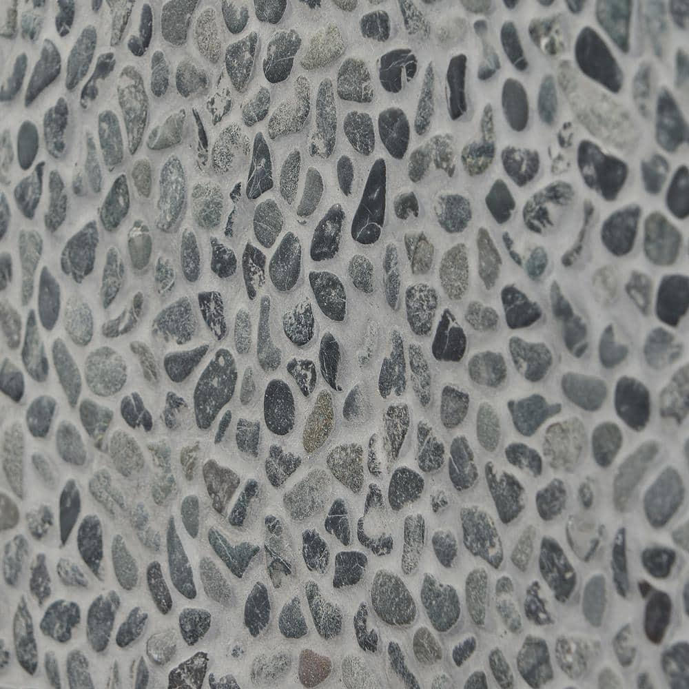 Countryside Black Lava Micropebbles 4 in. x 6 in. Mosaic Floor and Wall Tile Sample -  Ivy Hill Tile, EXT3RD105030