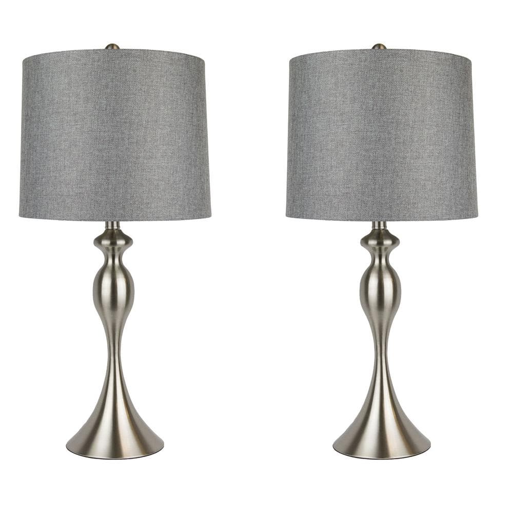 Reviews for GRANDVIEW GALLERY 27 in. Curvy Brushed Nickel Table Lamps ...