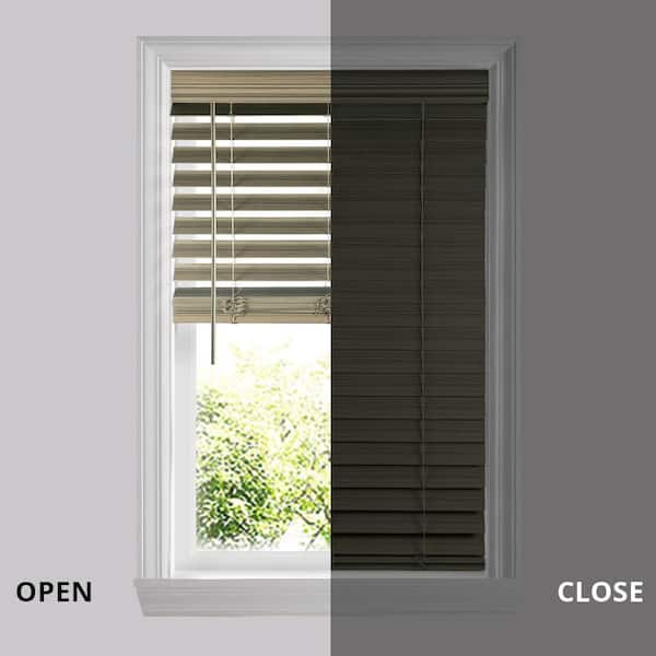 2-1/2 in. Cordless Premium Faux Wood Blinds