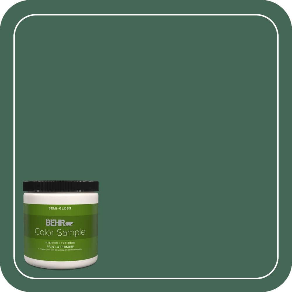 BEHR PREMIUM PLUS 8 oz. #M420-7 Billiard Green Semi-Gloss Interior