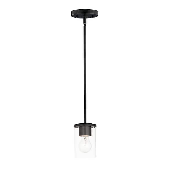 Maxim Lighting Corona 1-Light Black Mini Pendant Light