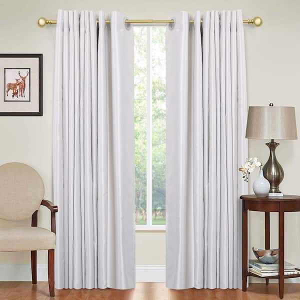 28 in. - 48 in. Adjustable Decorative Single Curtain Rod-3/4 in. Dia Rod in Gold with Finial