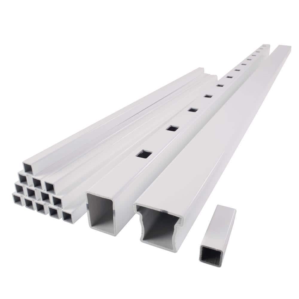 Veranda Enclave 6 ft. x 3 ft. Composite White Stair Rail Kit SEC14 EWS ...