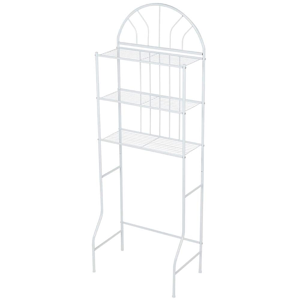 Home Basics 23.00 in. W x 66.50 in. H x 11.50 in. D White 3 Tier Over