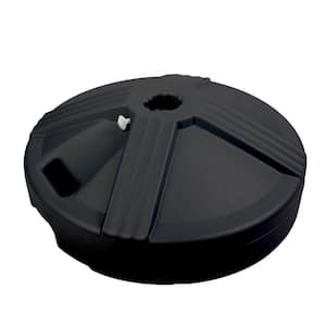 US Weight Durable 50 lbs. Umbrella Base Designed to be Used with a Patio Table in Black