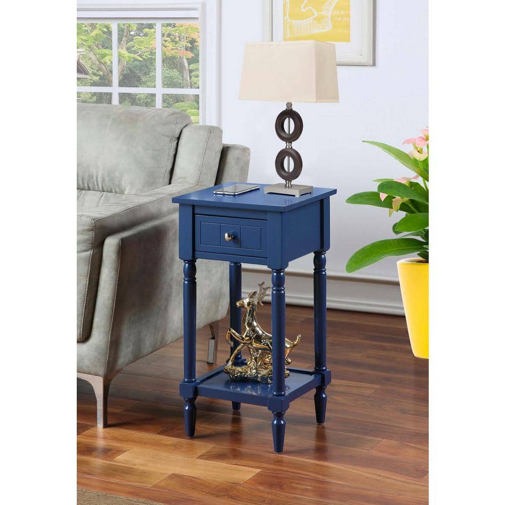 Cobalt Blue French Country Khloe Accent Table with Storage