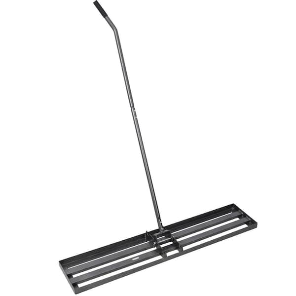 Lawn Leveling Rake, 48"x 10" lawn Leveling Tool, Heavy Duty Effort Saving Lawn Level Tool,7 FT Steel Handle Lawn Leveler