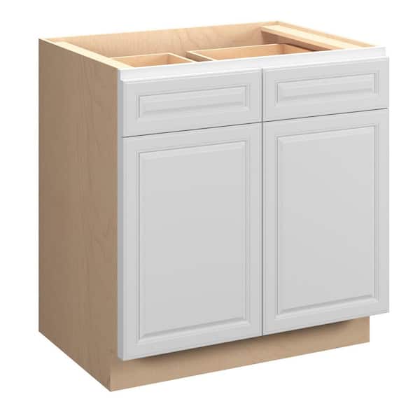 Brighton Raised 36 in. W x 34.5 in. H x 18 in. D Plywood Assembled Bath Base Cabinet in Painted White
