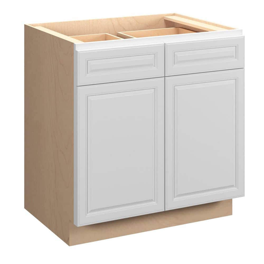Brighton Raised 36 in. W x 34.5 in. H x 21 in. D in Painted White Plywood Assembled Bath Base Cabinet price history on PriceWatchPro