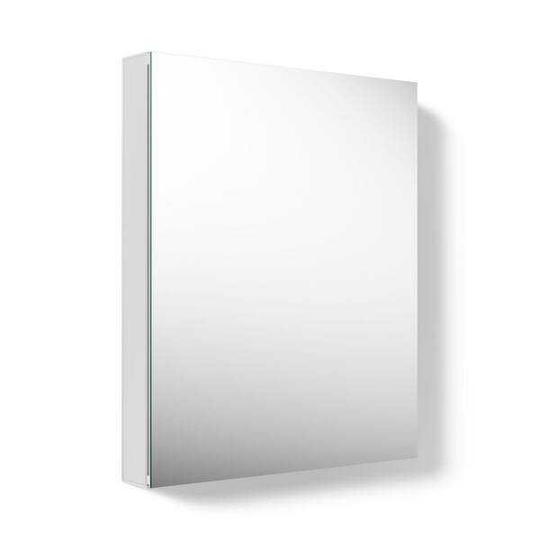 Maxstow 20 in. W x 24 in. H Rectangular Surface Mount Medicine Cabinet with Mirror and Enhanced Storage