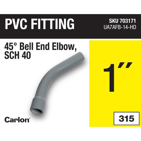 1 in. 45-Degree Schedule 40 Standard Radius Electrical Belled End Elbow (UA7AFB-14-HD)