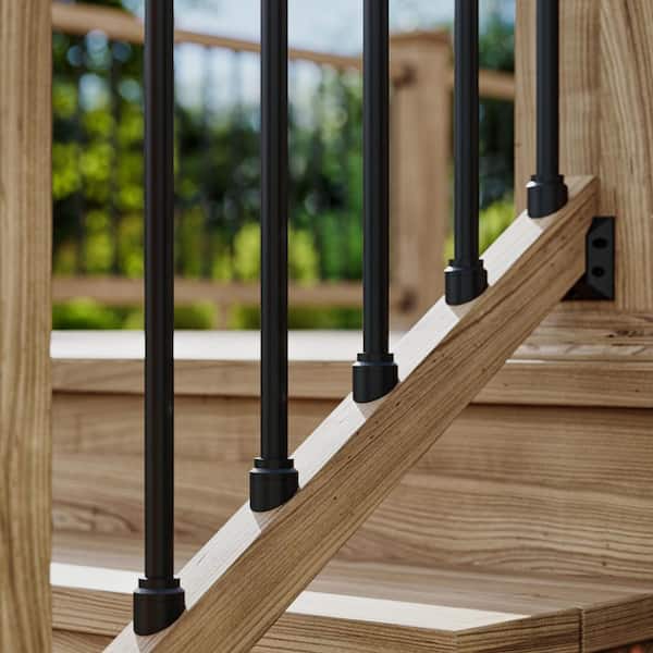 Black Round Classic Stair Plastic Baluster Connector (20-Pack)