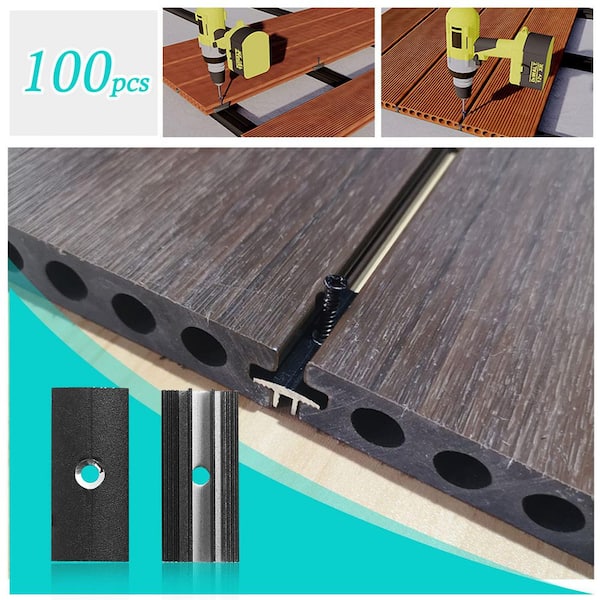 Afoxsos Aluminum Alloy Hidden Deck Fasteners with Screws