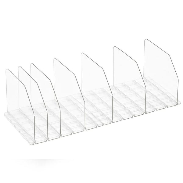 Adjustable Clear Acrylic Purse Organizer for Closet Storage, Shelf Divider for Kitchen Living Room Organization