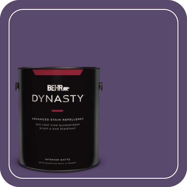 BEHR DYNASTY 1 gal. #P570-7 Proper Purple One-Coat Hide Matte Interior Stain-Blocking Paint & Primer