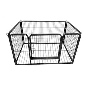 27.55 in. H 4-Panels Heavy-Duty Dog Playpen Dog Fence Designed for Camping, Yard for Medium/Small Dogs