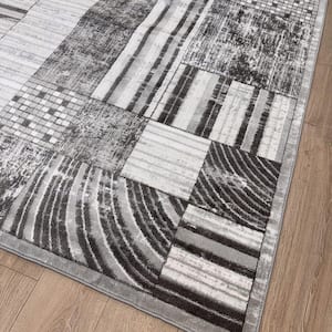 Cadence Beige Cream, Modern 8 ft. x 11 ft. Abstract Indoor Area Rug