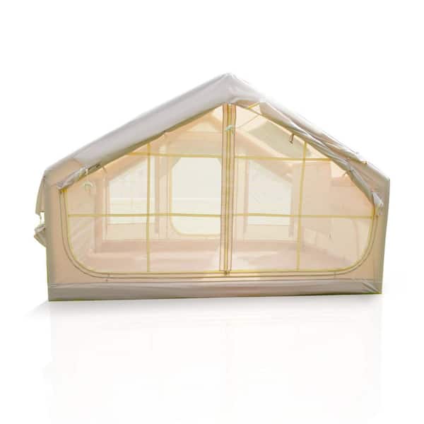 4-Season Inflatable Camping Tent with Skylight, Waterproof and Windproof Oxford Air Tent, Includes Mesh Windows / Doors