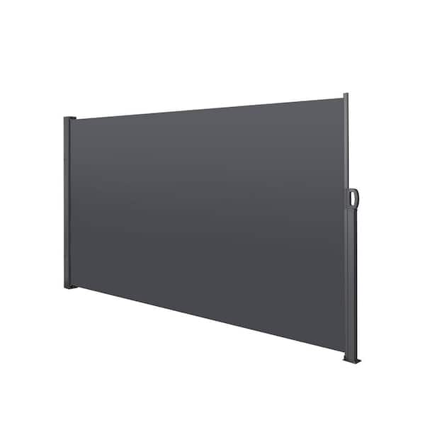 138 in. x 71 in. Retractable Side Screen Awning, UV Resistant and Waterproof for Patio Privacy Screen