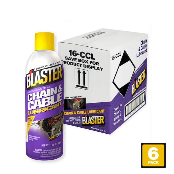 Blaster 11 oz. Long-Lasting Chain and Cable Lubricant Spray (Pack of 6)