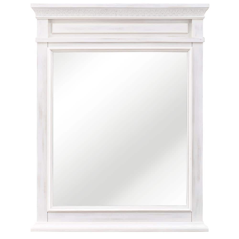 Home Decorators Collection Cailla 25 in. W x 32 in. H Rectangular Tri Fold  Wood Framed Wall Bathroom Vanity Mirror in White Wash CKWM2532 The Home  Depot