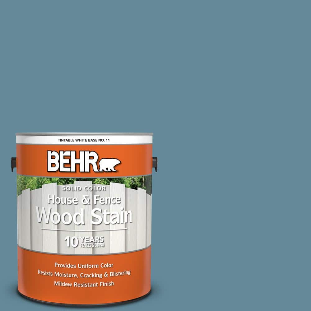 1 gal. #BIC-22 Relaxed Blue Solid Color House and Fence Exterior Wood Stain