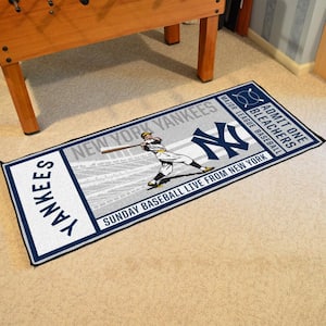 New York Yankees Gray 2 ft. 6 in. x 6 ft. Ticket Runner Rug