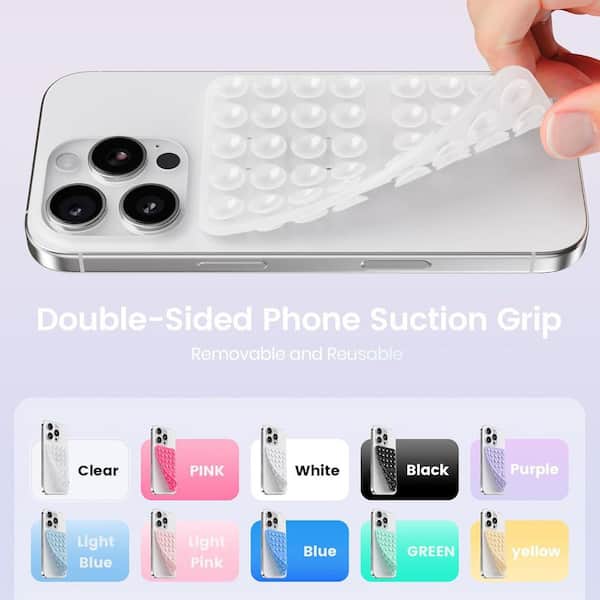 OBJLGEV Silicone Suction Cup Phone Case Mount Double Sided Sticky Grip Higher Suction Power Hands-Free Holder Transparent OBJLGEV Silicone Suction Cup Phone Case Mount Double Sided Sticky Grip Higher Suction Power Hands-Free Holder Transparent