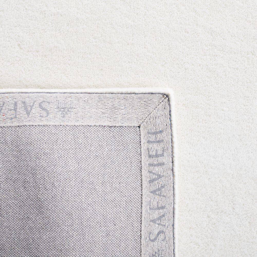Ivory Elegance 8' x 10' Tufted Wool and Silk Blend Area Rug